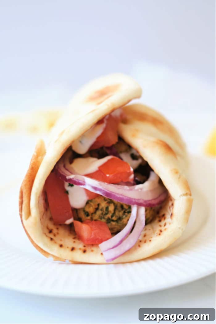 Crispy Air Fryer Falafel 2 Crispy Air Fryer Falafel made with canned chickpeas