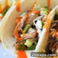 Tender Pork Taco Perfection 7 Instant Pot Pork Tacos recipe, garnished and ready to serve.