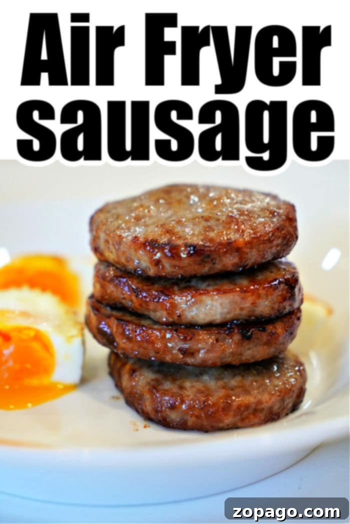 Air Fryer Sausage Links 4 Sausage Patties in Air Fryer