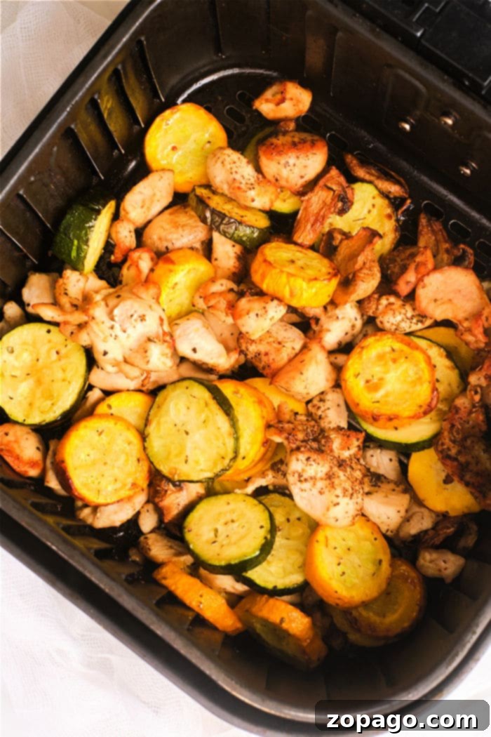 Crispy Air Fryer Chicken and Veggies 5 Air Fryer Chicken and Vegetables