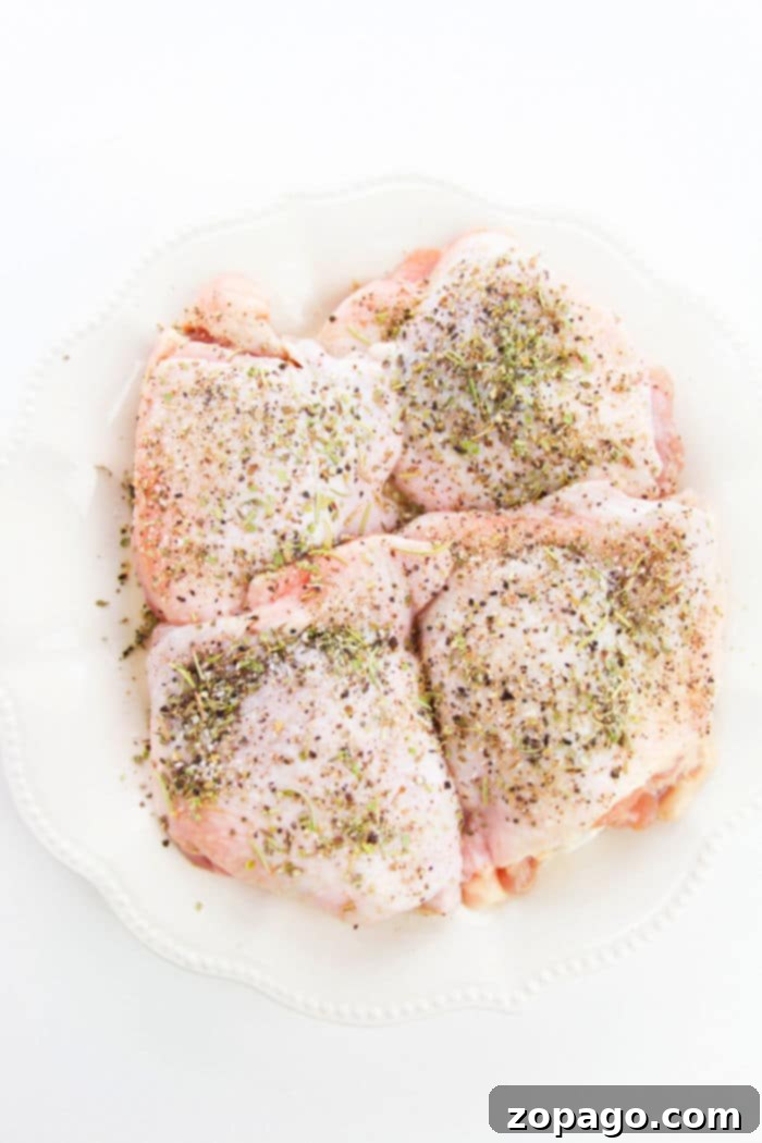 Garlic Butter Roasted Bone-In Chicken Thighs 3 chicken thighs