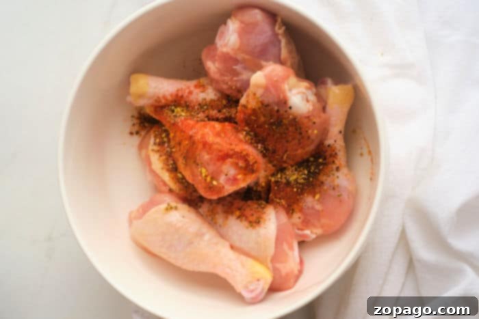Guilt-Free Air Fryer Chicken 6 chicken legs