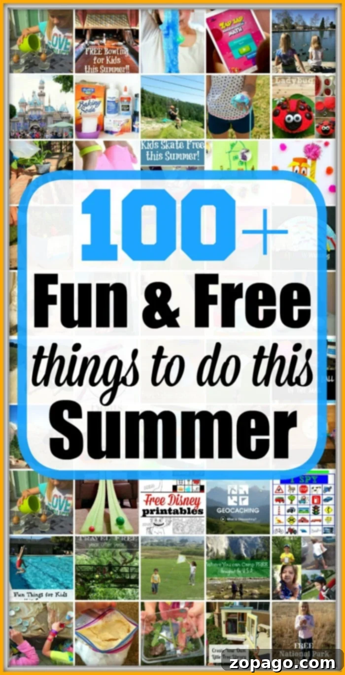 Discover over 100 free and fun things for kids to do in the Summer, including outdoor play, community events, and creative crafts, perfect for keeping kids busy and making new memories all season long. kids enjoying outdoor summer activities like biking and playing
