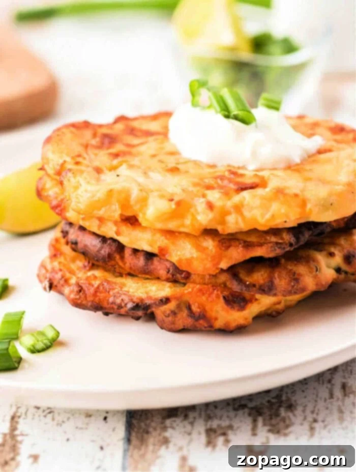 Crispy Air Fryer Potato Pancakes 8 Close-up of golden-brown air fryer potato pancakes in a basket, emphasizing cooking duration.