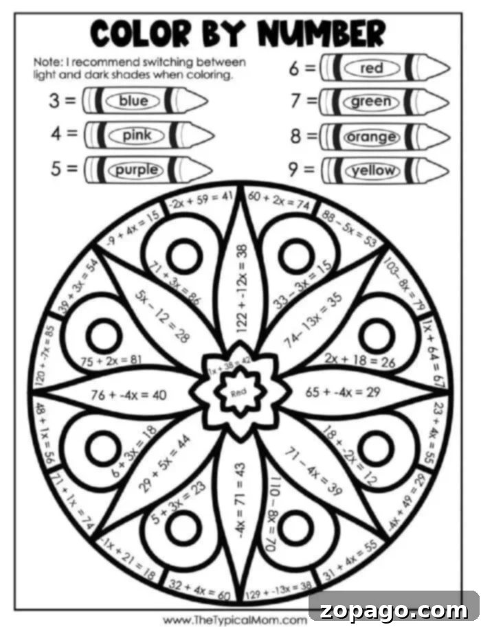 Free Adult Color by Number Printables 6 finished color by number art for adults showcasing intricate details