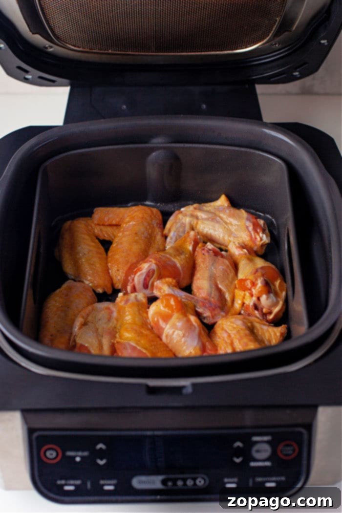 Crispy Ninja Foodi Air Fryer BBQ Chicken Wings 5 ninja foodi wings