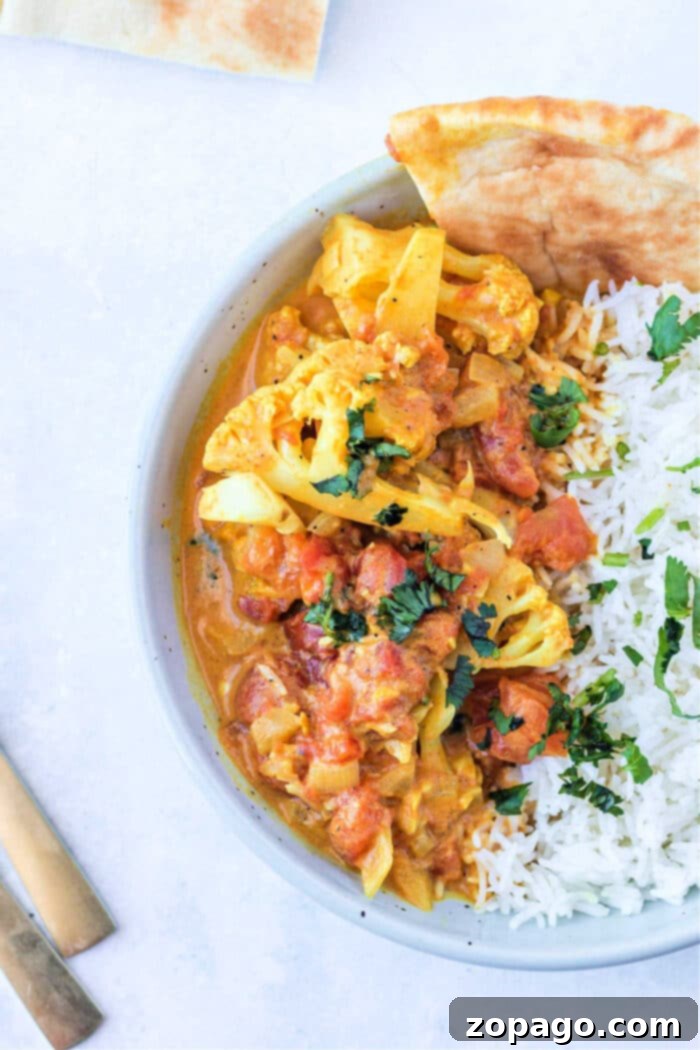 Golden Cauliflower Curry 2 Flavorful Instant Pot Cauliflower Curry, a perfect one-pot vegetarian Indian dish.