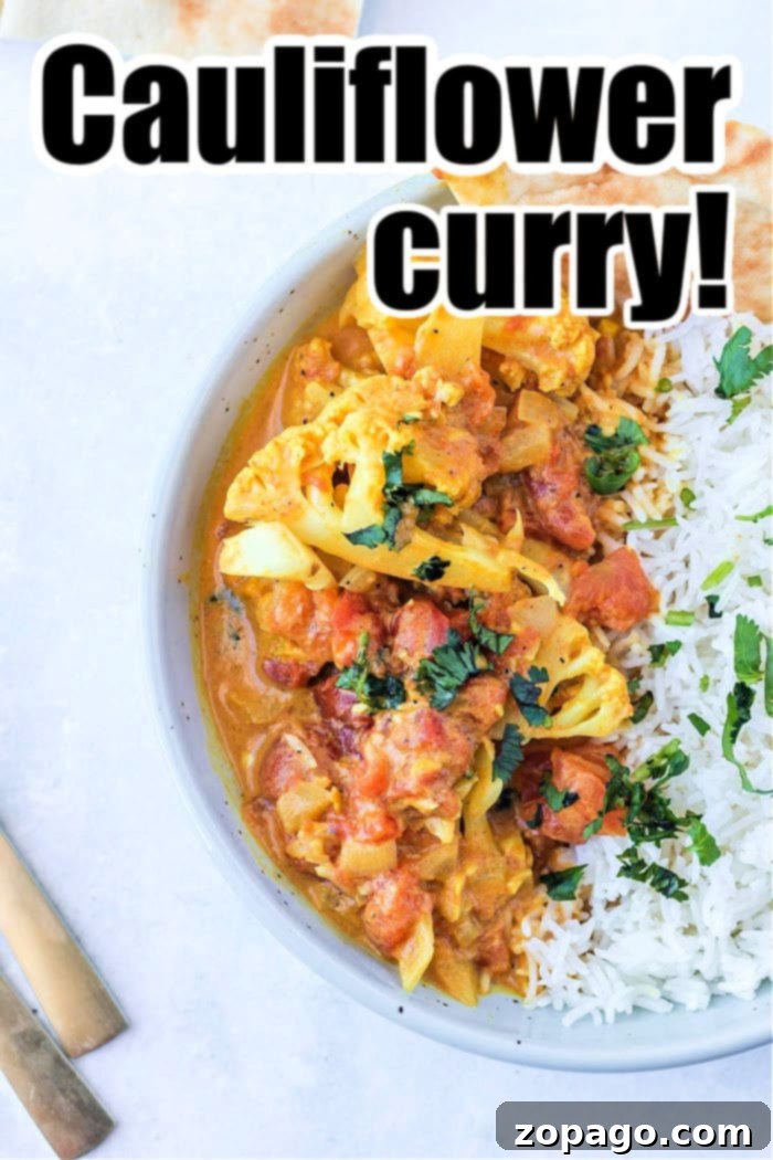 Golden Cauliflower Curry 6 A close-up shot of creamy Instant Pot Cauliflower Curry, showcasing its rich texture.