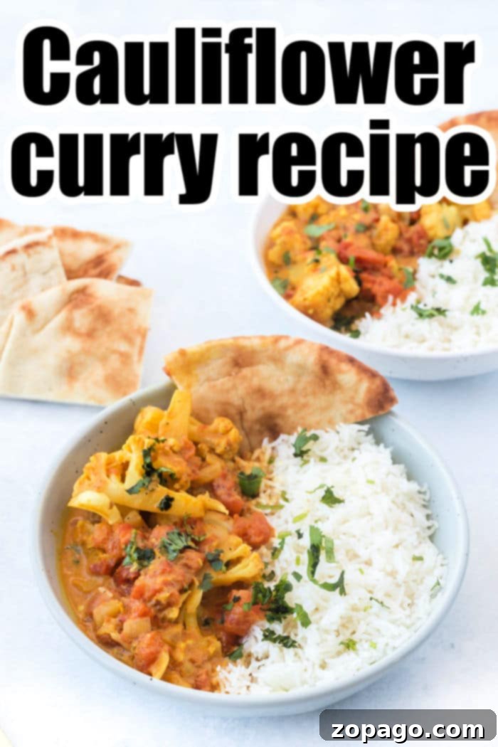 Golden Cauliflower Curry 7 Perfectly cooked curry cauliflower, ready to be served.
