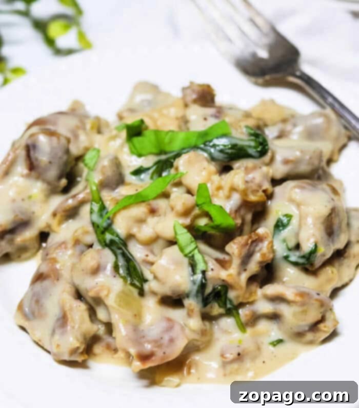 Homestyle Chicken Gizzards and Savory Gravy 2 How to Cook Chicken Gizzards and gravy - Fork Tender