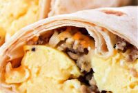 Golden Crispy Ninja Foodi Air Fryer Breakfast Burritos