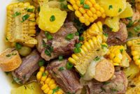 Slow Simmered Oxtail with Corn and Potatoes