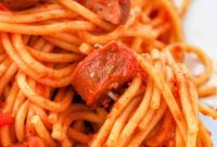 Hearty Sausage Spaghetti