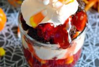 Spooktacular Brownie Trifle Jars