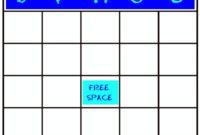 Free Printable Blank Bingo Templates