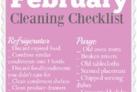 February Cleaning Checklist Free Printable