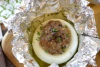 Sweet Onions Embracing Savory Meatloaf