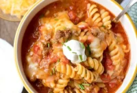 Cheesy Instant Pot Taco Casserole