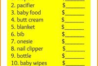 Free Baby Shower Pricing Game