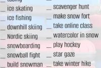 Kids’ Frosty Fun Checklist