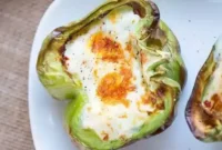 Air Fryer Stuffed Breakfast Peppers
