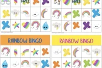 Easy Print Rainbow Bingo Fun