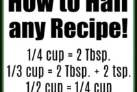 Halving Recipes Made Easy
