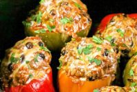 Deliciously Simple Crockpot Stuffed Peppers