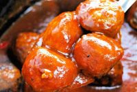 Grape Chili Glazed Meatballs