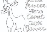 Free Printable Christmas Reindeer Coloring Pages