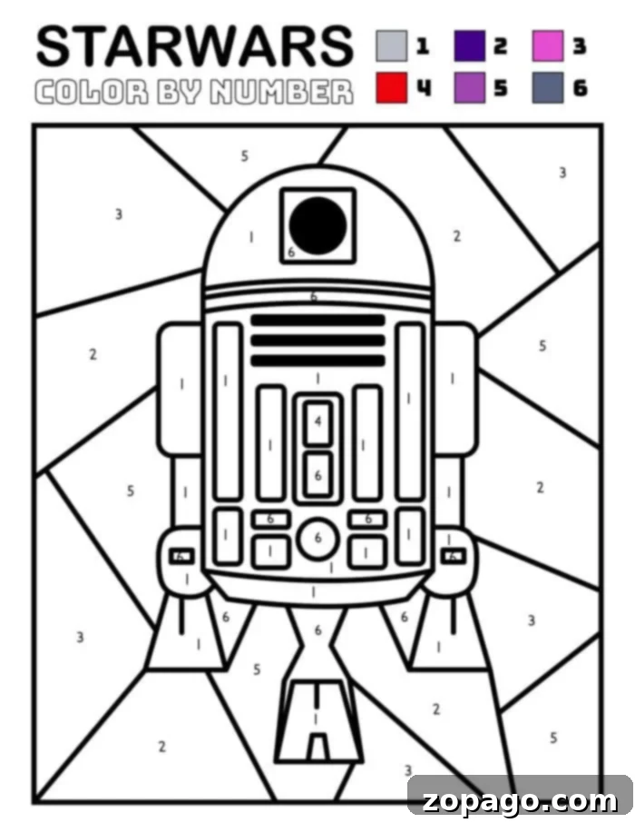 Star Wars Coloring Pages 2 Star Wars Color by Number