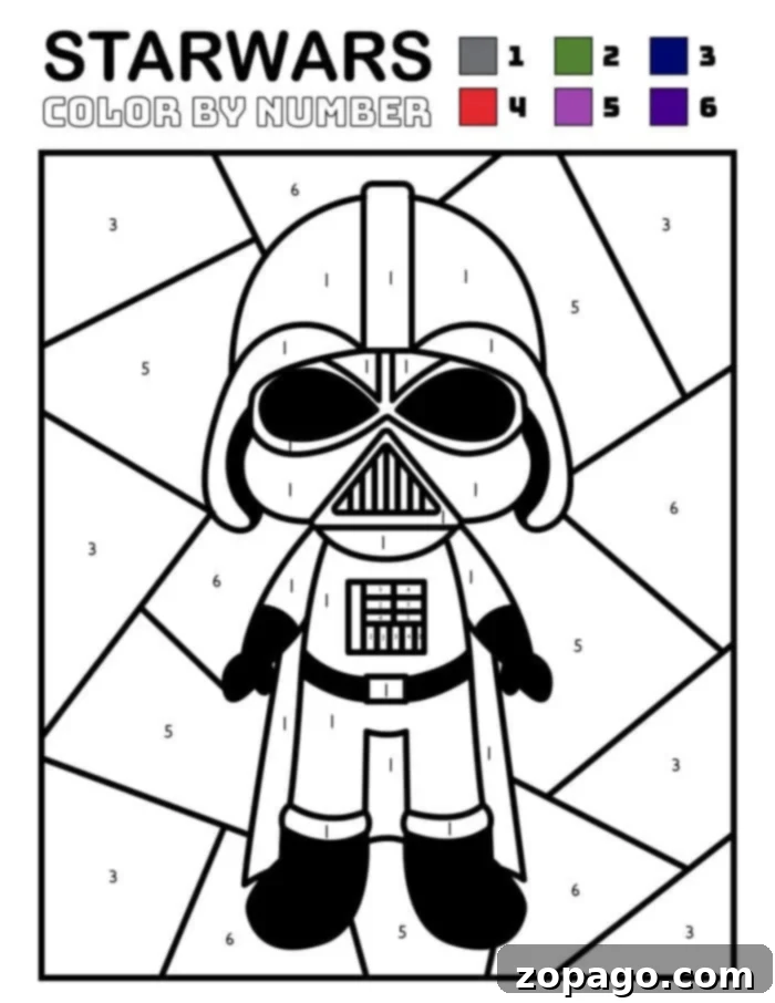 Star Wars Coloring Pages 4 darth vader coloring page
