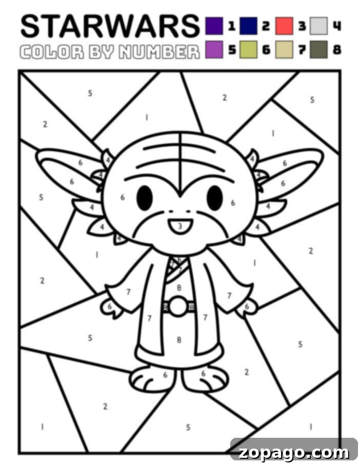 Baby Yoda Coloring Page - The Mandalorian favorite