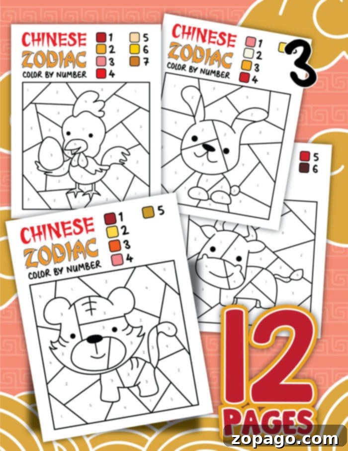 Lunar New Year Coloring Fun 6 Lunar New Year Color Pages