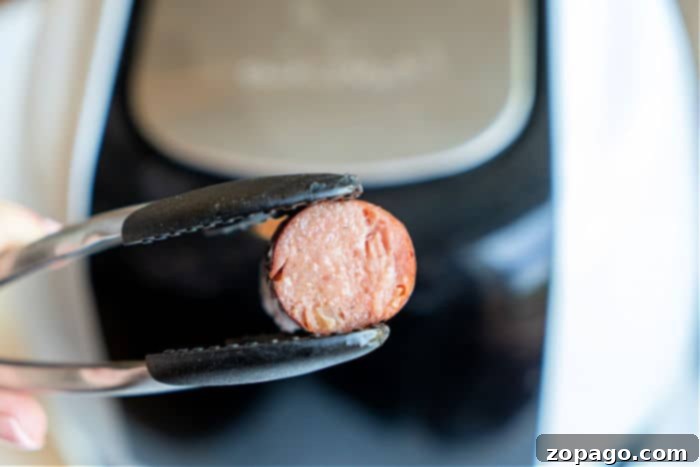 Crispy Air Fryer Frozen Sausage 6 ninja foodi frozen sausage