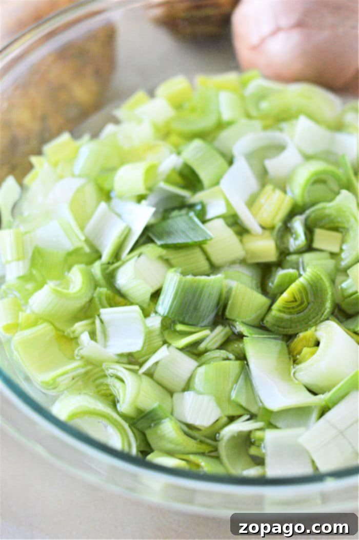 Creamy Instant Pot Potato Leek Soup 4 leeks