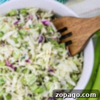 A bowl of blue cheese coleslaw with cabbage and herbs