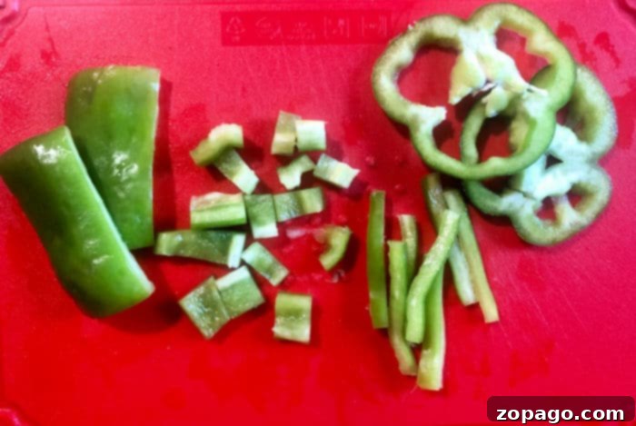 How to dice bell peppers