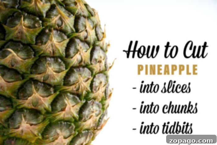 Effortless Pineapple Cutting Hack 3 cutting a pineapple