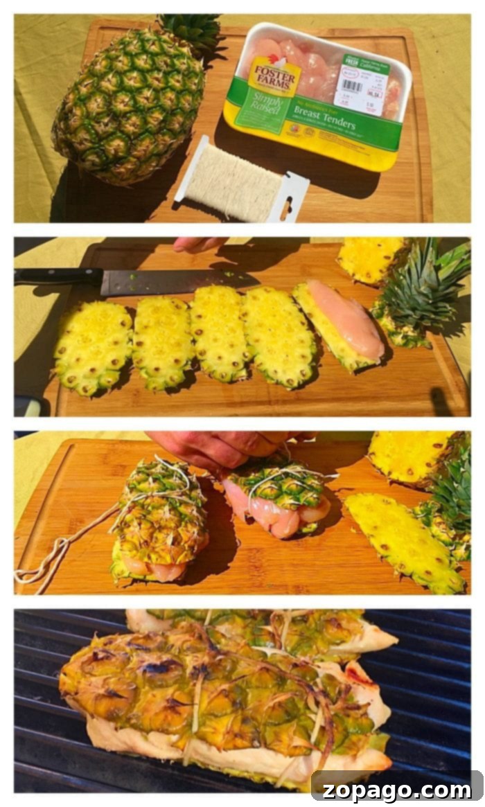 Effortless Pineapple Cutting Hack 7 BBQ pineapple chicken recipe