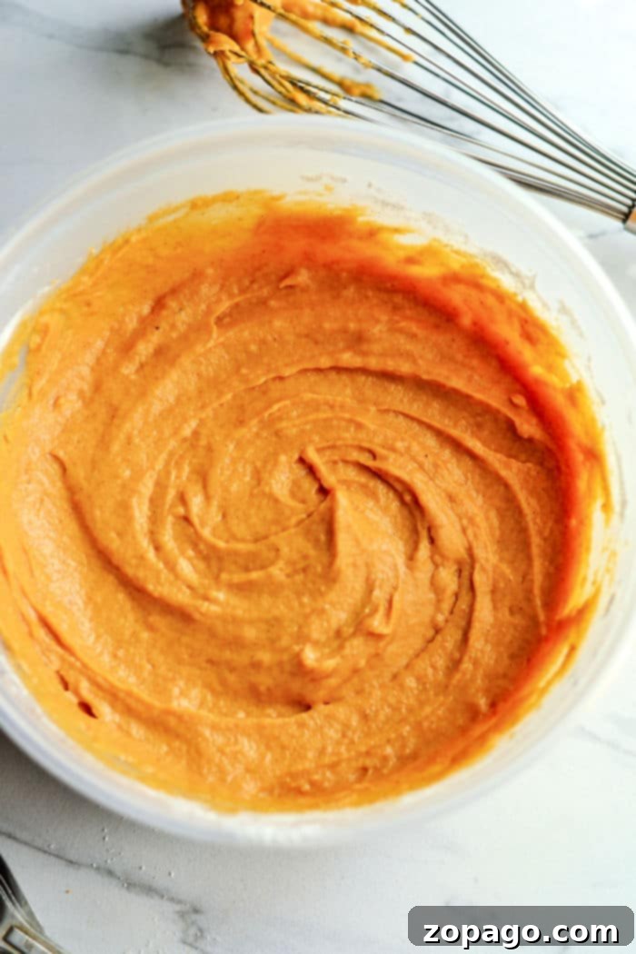 Spiced Mini Pumpkin Muffins 3 pumpkin Muffin batter