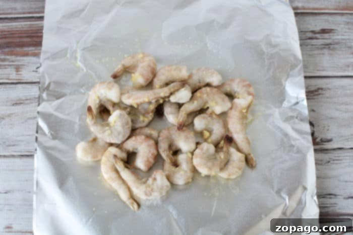 Frozen Shrimp Grill with lemon and butter