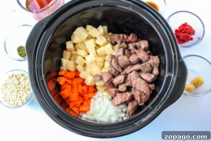 Hearty Slow Cooker Beef Barley Soup 3 beef barley potato soup