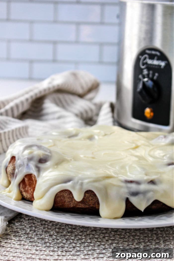 Overnight Slow Cooker Cinnamon Rolls 2 Homemade Crockpot Cinnamon Rolls - A delicious, easy breakfast recipe.