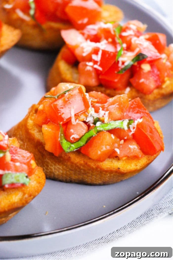 Bruschetta with Mozzarella: Delicious bruschetta topped with fresh mozzarella and basil
