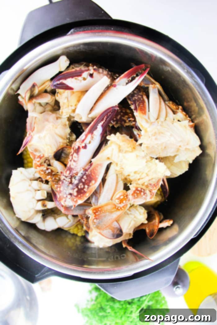 Delicious Instant Pot Crab Legs ready to be served