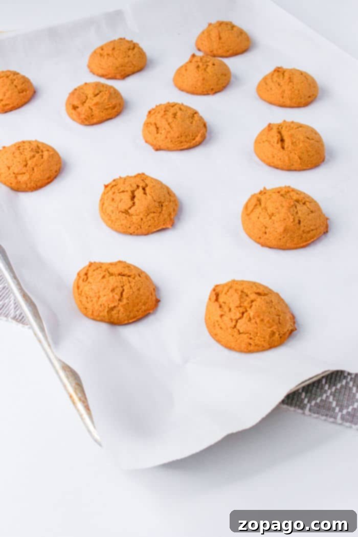 Glazed Pumpkin Spice Cookies 4 Artfully arranged pumpkin pie cookies, each topped with a delicate cream cheese glaze, creating a mouth-watering display.