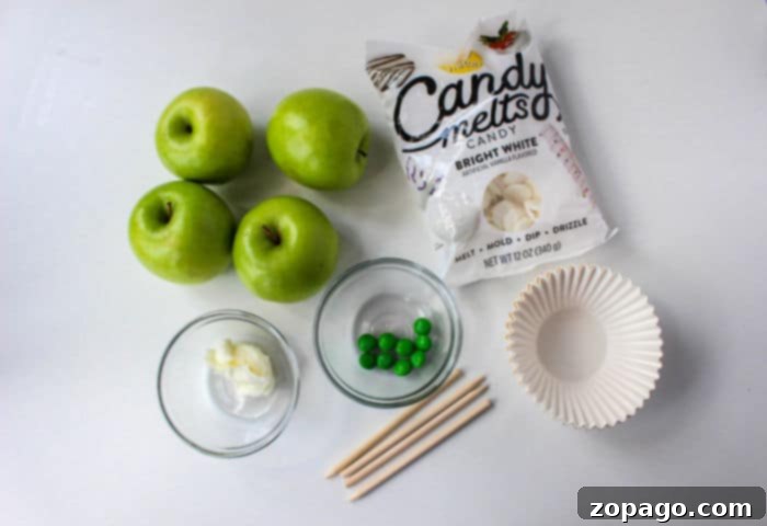 Ghostly White Chocolate Halloween Apples 3 Gluten-Free White Chocolate Candy Apples