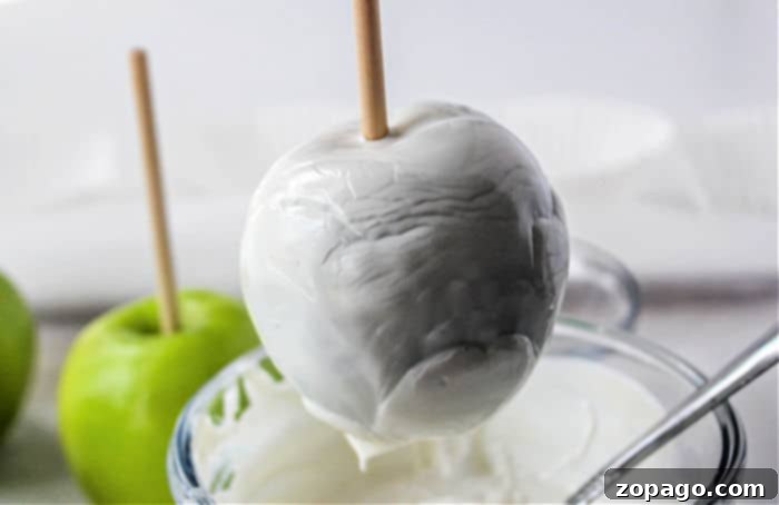 Ghostly White Chocolate Halloween Apples 4 How to Melt White Chocolate for Halloween Treats