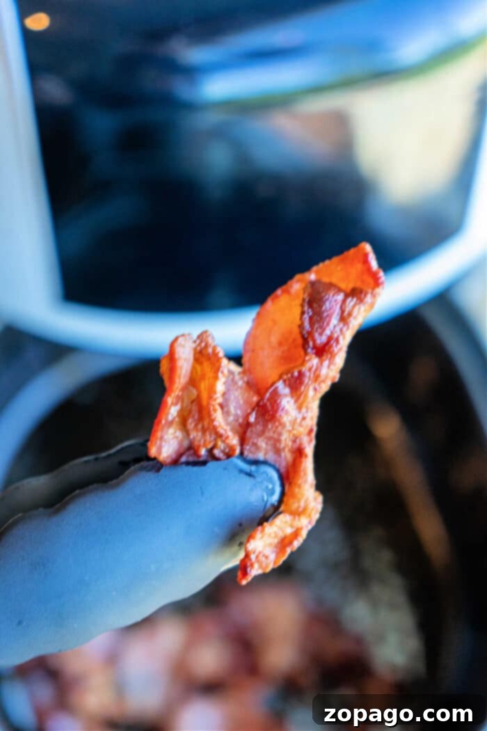 Get Crispy Frozen Bacon in Your Air Fryer 2 Frozen Bacon in Air Fryer, cooked to crispy perfection.